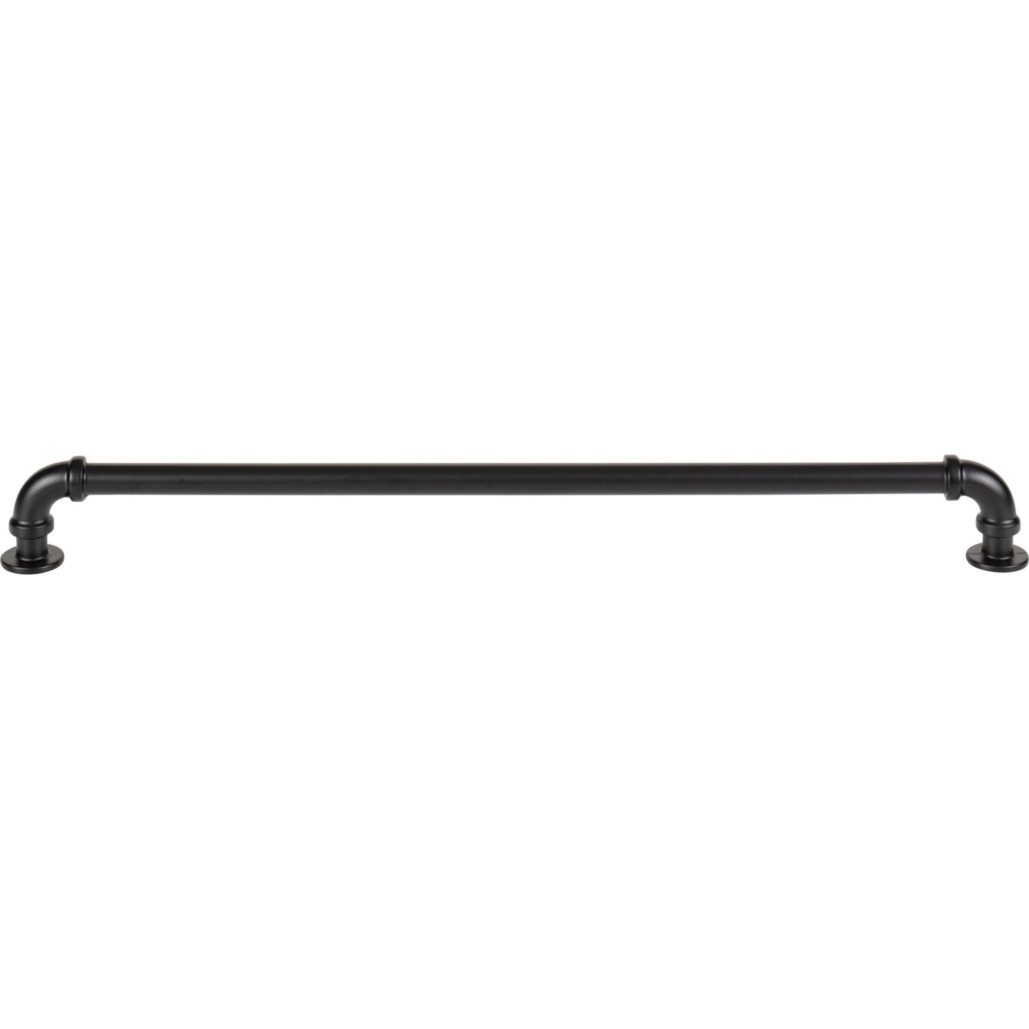 ATLAS 434-BL Steam Punk 12" Center to Center Bar Pull - Matte Black