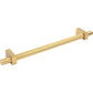 JEFFREY ALEXANDER 598-18BG Larkin Knurled Center 18" Center-to-Center Appliance Pull - Brushed Gold