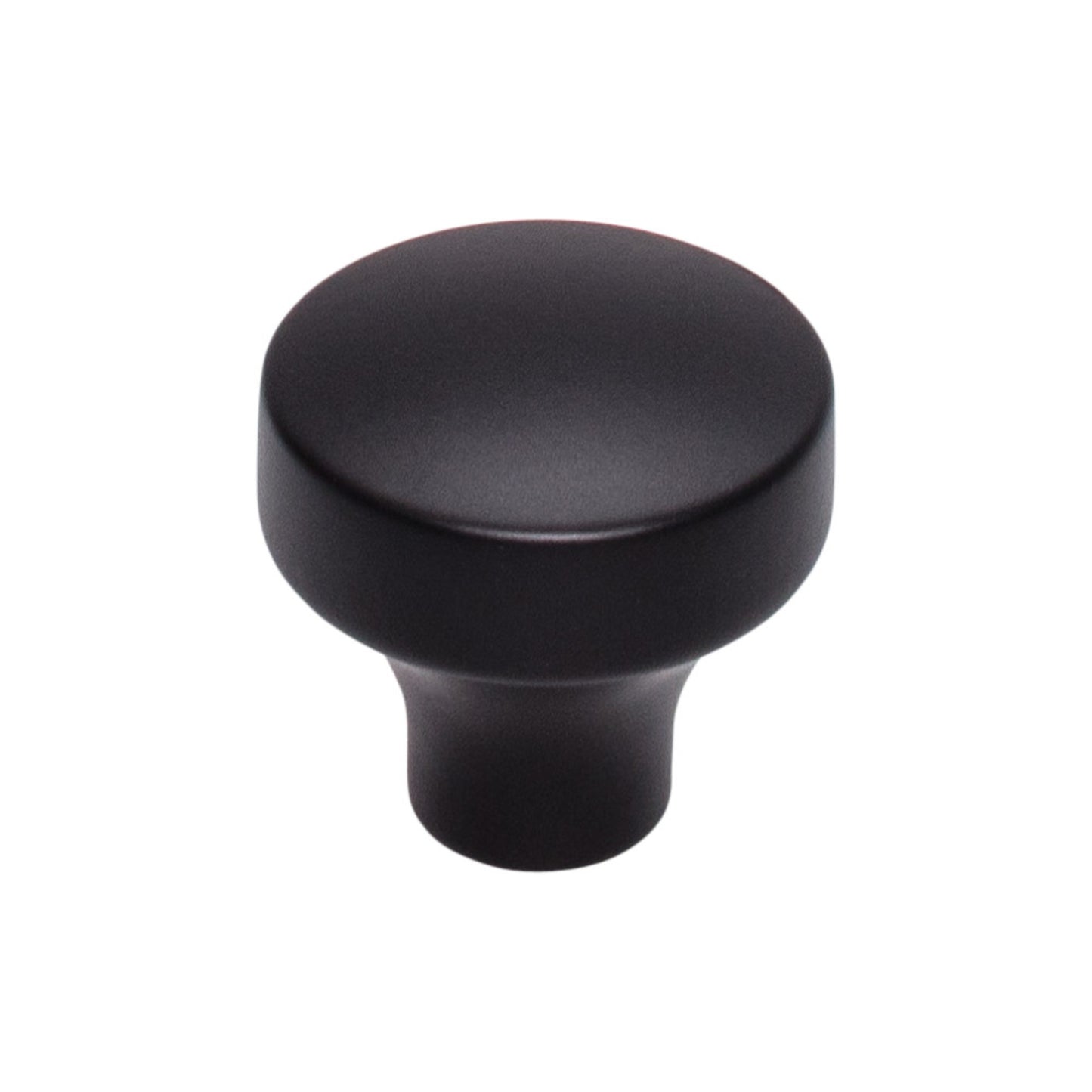 TOP KNOBS TK901BLK Kinney 1 1/4" Diameter Round Knob - Flat Black