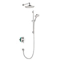 HANSGROHE 04915000 Raindance S Thermostatic Showerhead/Wallbar Set with Rough, 2.5 GPM - Chrome