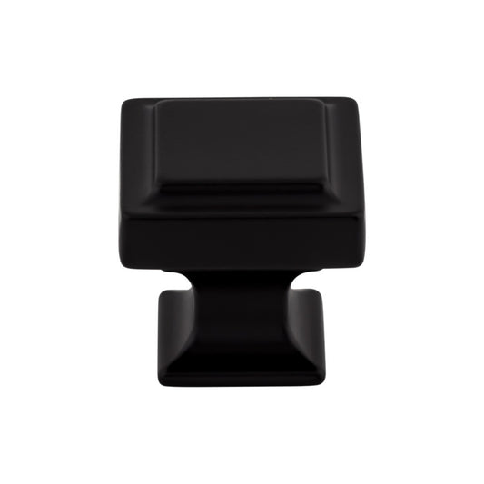 TOP KNOBS TK702BLK Ascendra 1 1/4" Length Square Knob - Flat Black