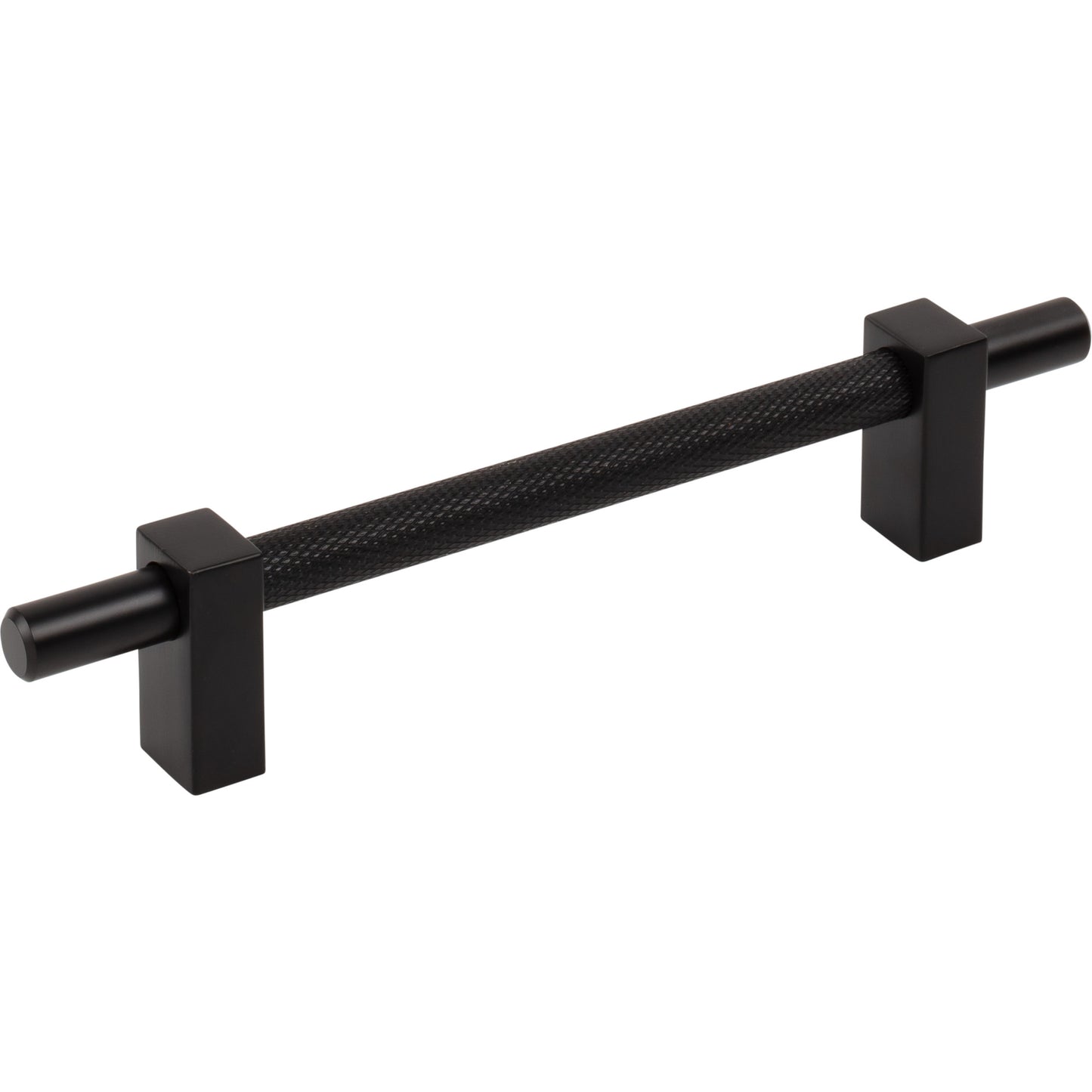 JEFFREY ALEXANDER 598-128MB Larkin Knurled Center 128 mm Center-to-Center Bar Pull - Matte Black