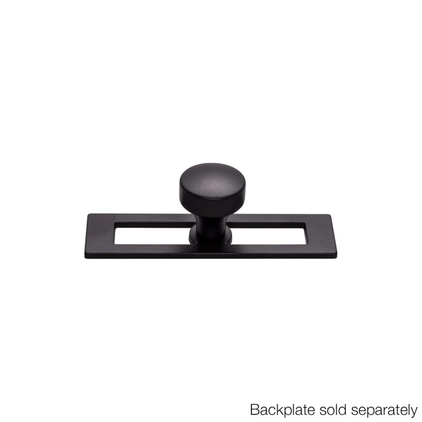 TOP KNOBS TK900BLK Kinney 1 1/8" Diameter Round Knob - Flat Black