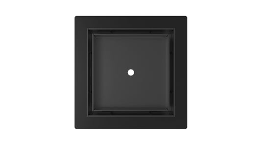 INFINITY DRAIN TF 5 BK TDF 5 5” x 5” Flanged Tile Drain Strainer for 3/4" tile with 2” Throat in Matte Black