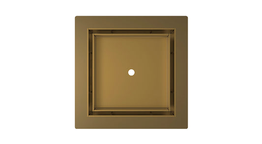 INFINITY DRAIN TF 5 SB TDF 5 5” x 5” Flanged Tile Drain Strainer for 3/4" tile with 2” Throat in Satin Bronze