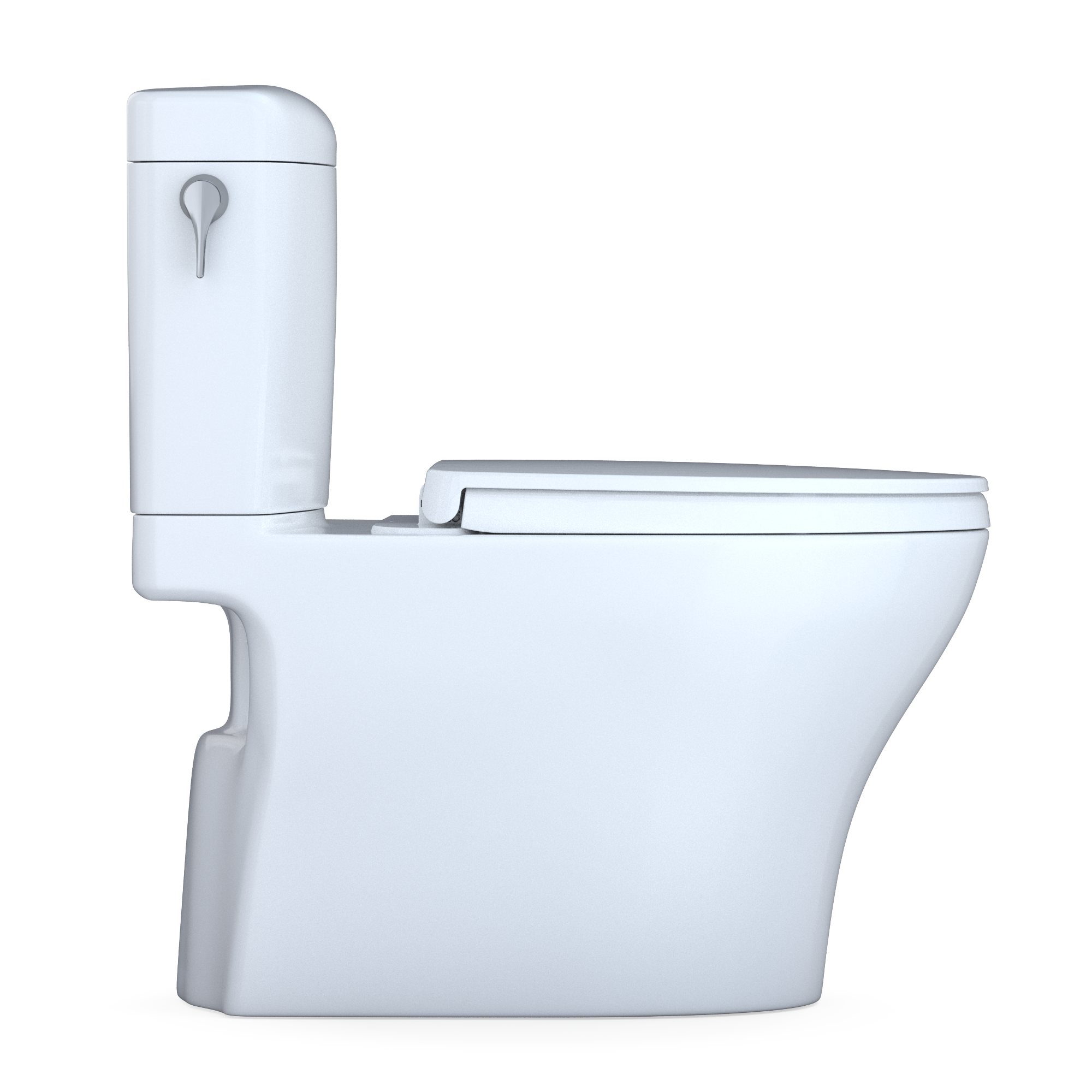 TOTO MS436124CEMFGN#01 Aquia Iv Cube Two-Piece Elongated Dual Flush 1.28 And 0.9 Gpf Universal Height Toilet With Cefiontect - Cotton White