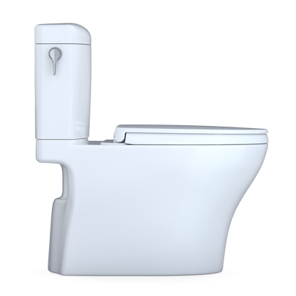 TOTO MS436124CEMFGN#01 Aquia Iv Cube Two-Piece Elongated Dual Flush 1.28 And 0.9 Gpf Universal Height Toilet With Cefiontect - Cotton White