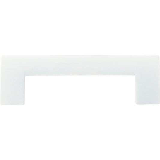 ATLAS 438-WG Round Rail 3 3/4" Center to Center Bar Pull , High White Gloss