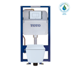 TOTO CWT449249CMFG#WH Sp Wall-Hung Square-Shape Toilet And Duofit In-Wall 1.28 And 0.9 Gpf Dual-Flush Tank System With Copper Supply- Cwt449249Cmfg#Wh - White Matte