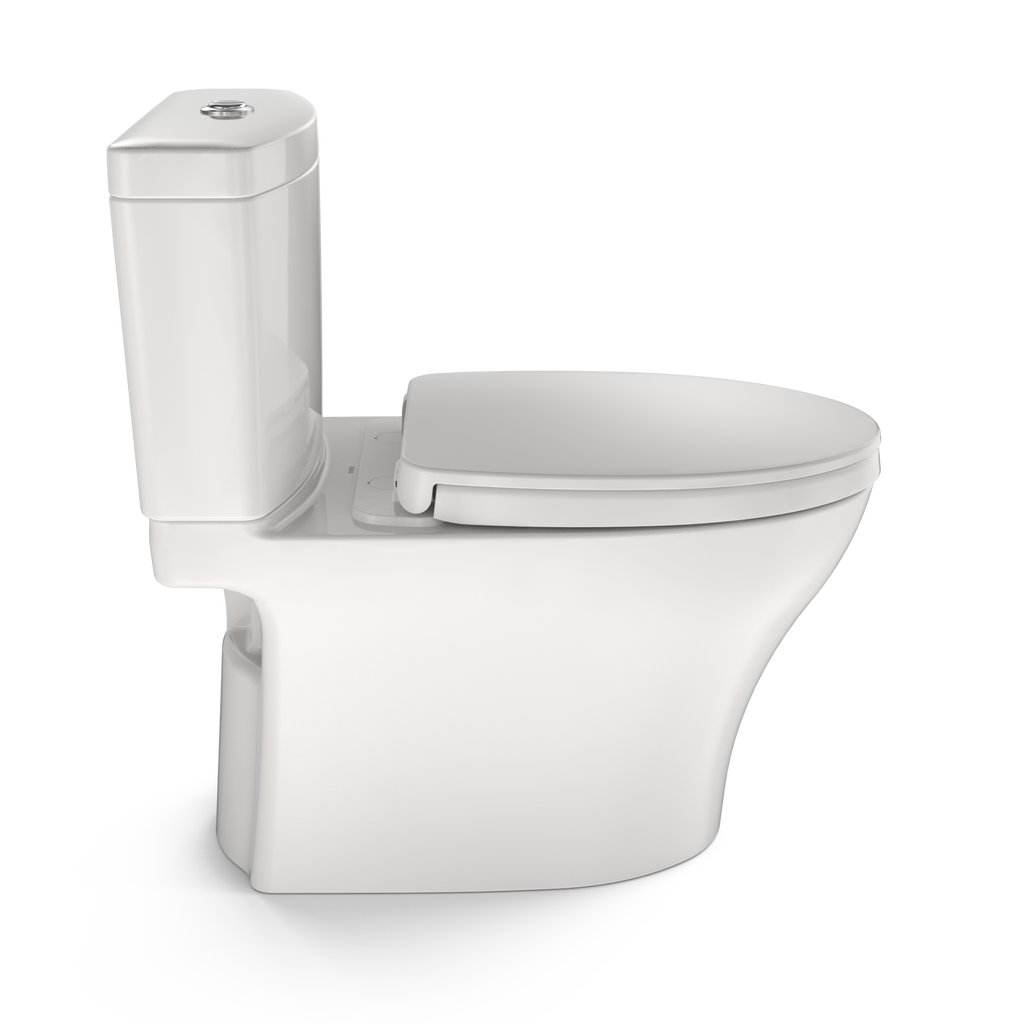 TOTO MS446124CEMFGN#11 Aquia Iv Two-Piece Elongated Dual Flush 1.28 And 0.9 Gpf Universal Height Toilet With Cefiontect - Colonial White