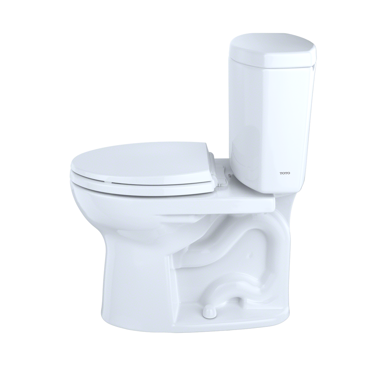 TOTO CST453CEFG#11 Drake Ii Two-Piece Round 1.28 Gpf Universal Height Toilet With Cefiontect - Colonial White