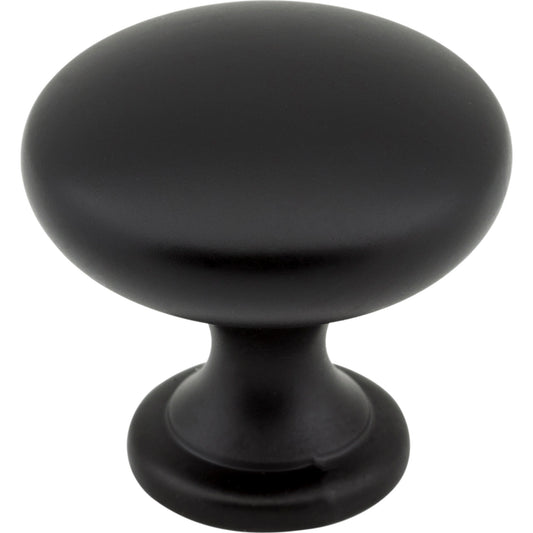 KASAWARE K778MB-4 1-3/16" Diameter Mushroom Knob - Matte Black