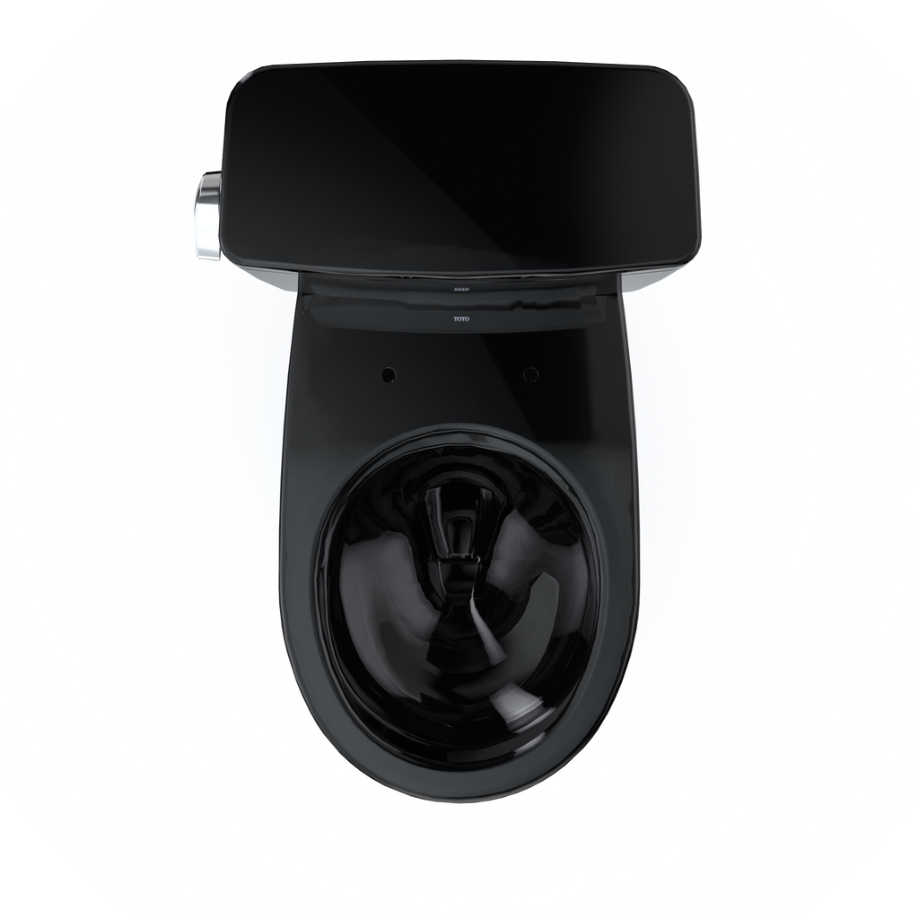 TOTO CST775CEF#51 Drake Two-Piece Round 1.28 Gpf Universal Height Tornado Flush Toilet With Cefiontect - Ebony