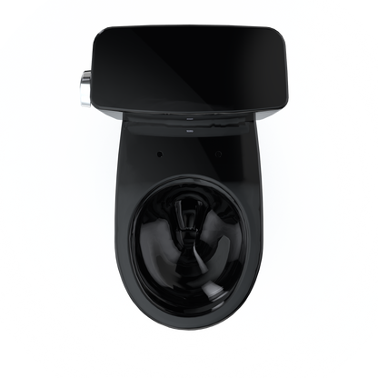 TOTO CST775CEF#51 Drake Two-Piece Round 1.28 Gpf Universal Height Tornado Flush Toilet With Cefiontect - Ebony