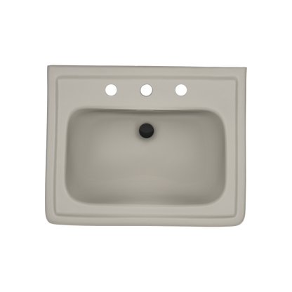 TOTO LPT532.8N#03 Promenade 24" X 19-1/4" Rectangular Pedestal Bathroom Sink For 8 Inch Center Faucets - Bone