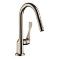 AXOR 39836831 Citterio Prep Kitchen Faucet 2-Spray Pull-Down, 1.75 GPM - Polished Nickel