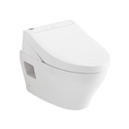 TOTO CWT4283084CMFG#MS Washlet+ Ep Wall-Hung Elongated Toilet And Washlet C5 Bidet Seat And Duofit In-Wall 0.9 And 1.28 Gpf Dual-Flush Tank System - Matte Silver