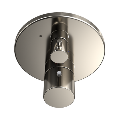 TOTO TBV01407U#PN Round Thermostatic Mixing Valve With Volume Control Shower Trim - Polished Nickel