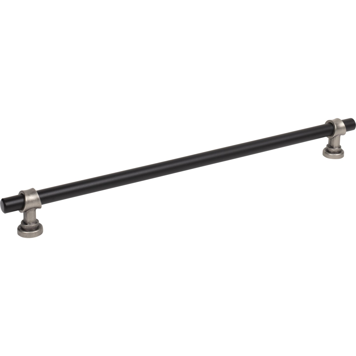 TOP KNOBS M2766 Bit 12" Center to Center Bar Pull - Flat Black and Pewter Antique