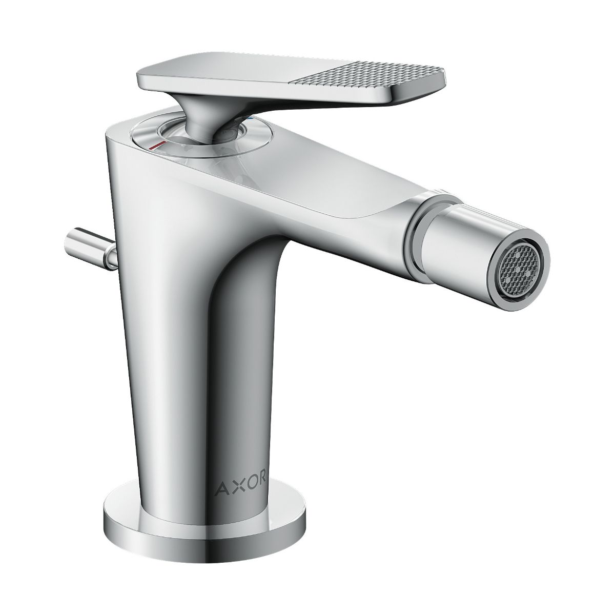 AXOR Citterio C Single-Hole Bidet with Pop-Up Drain- Cubic Cut in Chrome