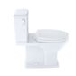 TOTO CST494CEMFRG#01 Connelly Two-Piece Elongated Dual-Max 1.28 and 0.9 GPF Universal Height Toilet with CEFIONTECT and Right Lever , Cotton White