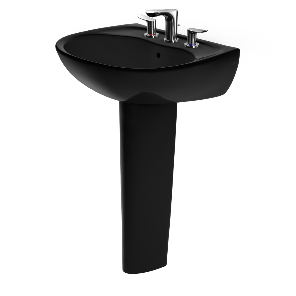 TOTO LPT241.8#51 Supreme Oval Basin Pedestal Bathroom Sink For 8 Inch Center Faucets - Ebony