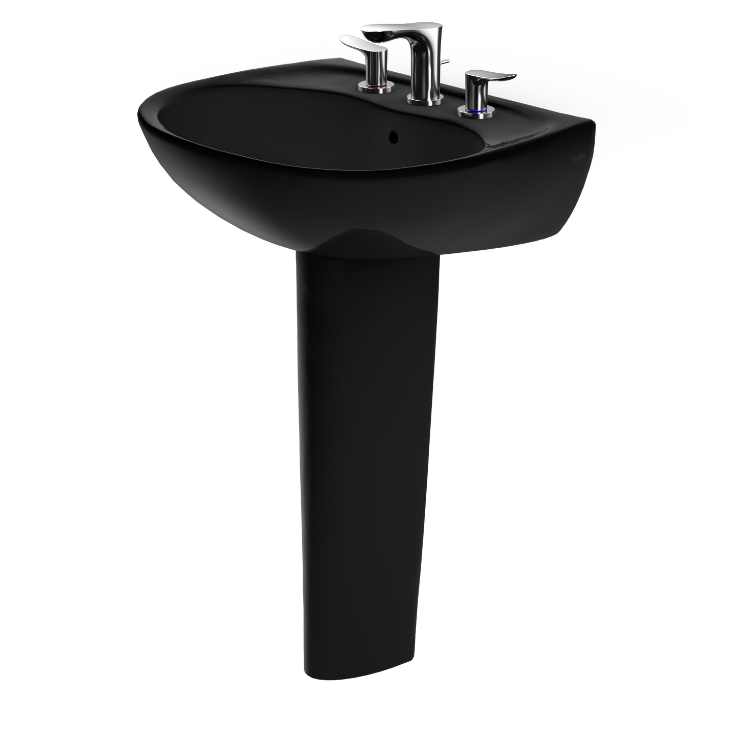 TOTO LPT241.8#51 Supreme Oval Basin Pedestal Bathroom Sink For 8 Inch Center Faucets - Ebony