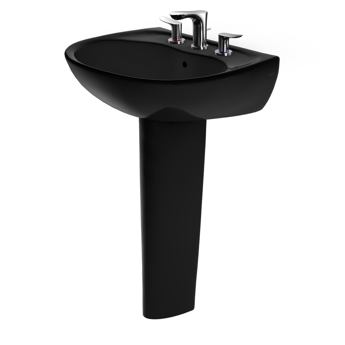 TOTO LPT241.8#51 Supreme Oval Basin Pedestal Bathroom Sink For 8 Inch Center Faucets - Ebony
