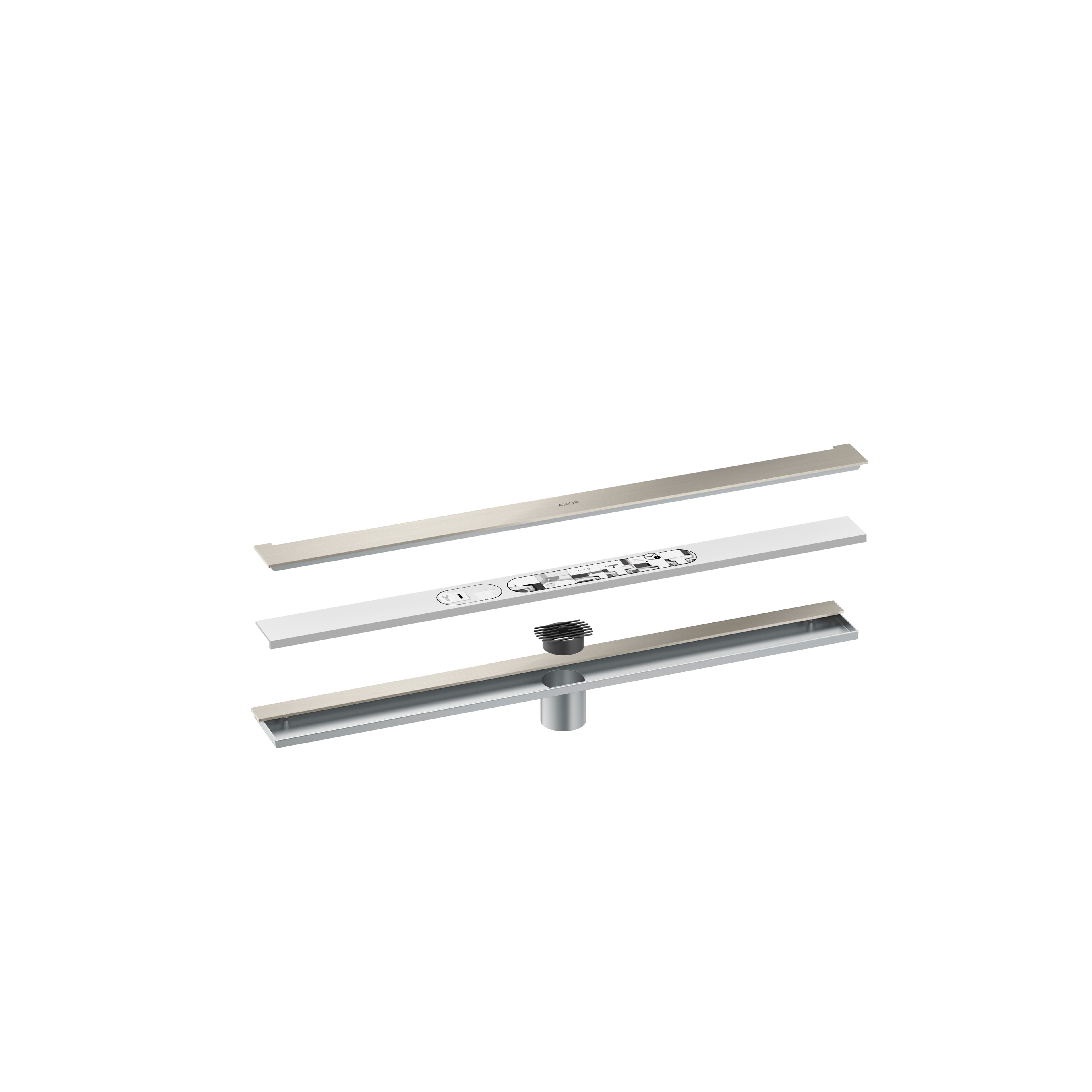 AXOR 42525801 Drains Wall Installation 27 9/16" - Stainless Steel Optic