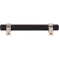 JEFFREY ALEXANDER 596MBSN Key Grande 96 mm Center-to-Center Bar Pull - Matte Black w/Satin Nickel