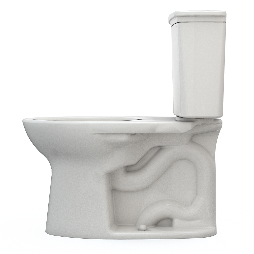 TOTO CST786CEFG#11 Drake Transitional Two-Piece Elongated 1.28 Gpf Universal Height Tornado Flush Toilet With Cefiontect - Colonial White