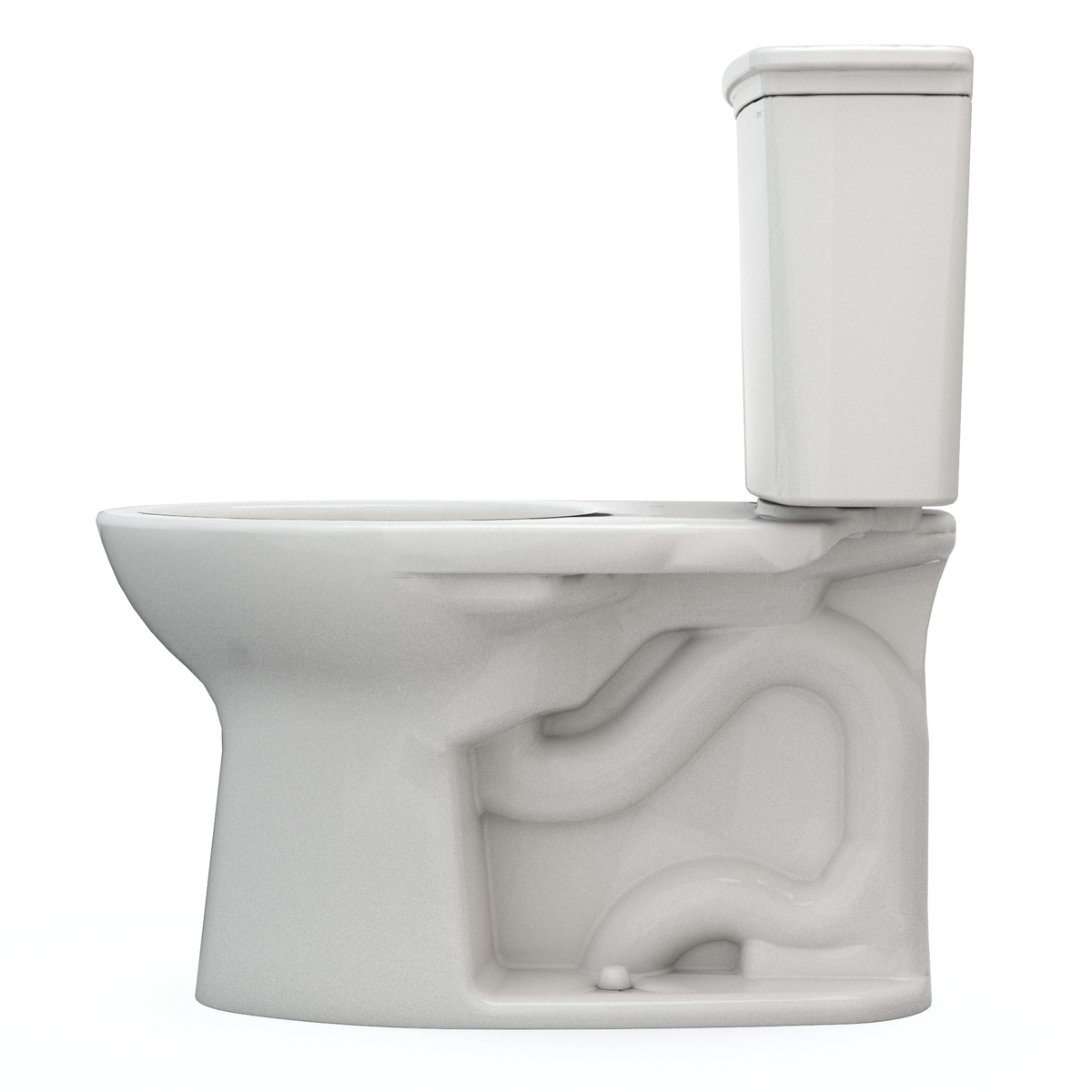 TOTO CST786CEFG#11 Drake Transitional Two-Piece Elongated 1.28 Gpf Universal Height Tornado Flush Toilet With Cefiontect - Colonial White