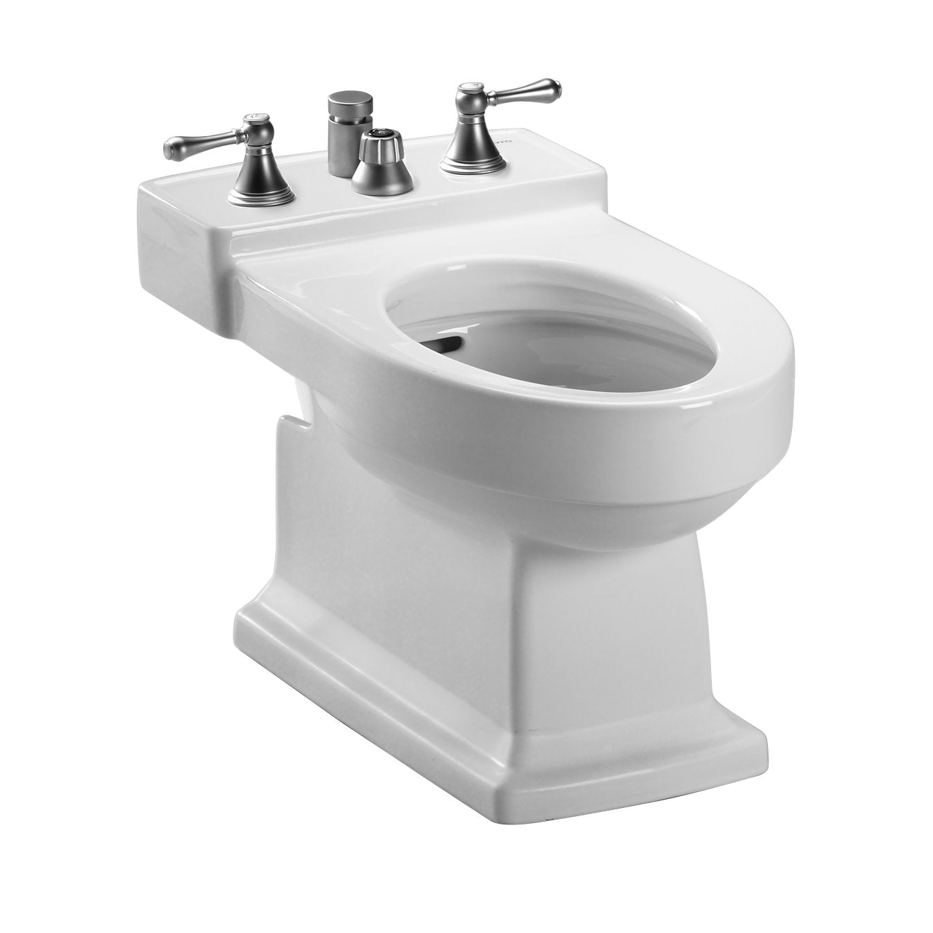 TOTO BT930B#01 Lloyd Deck Mount Vertical Spray Flushing Rim Bidet - Cotton White