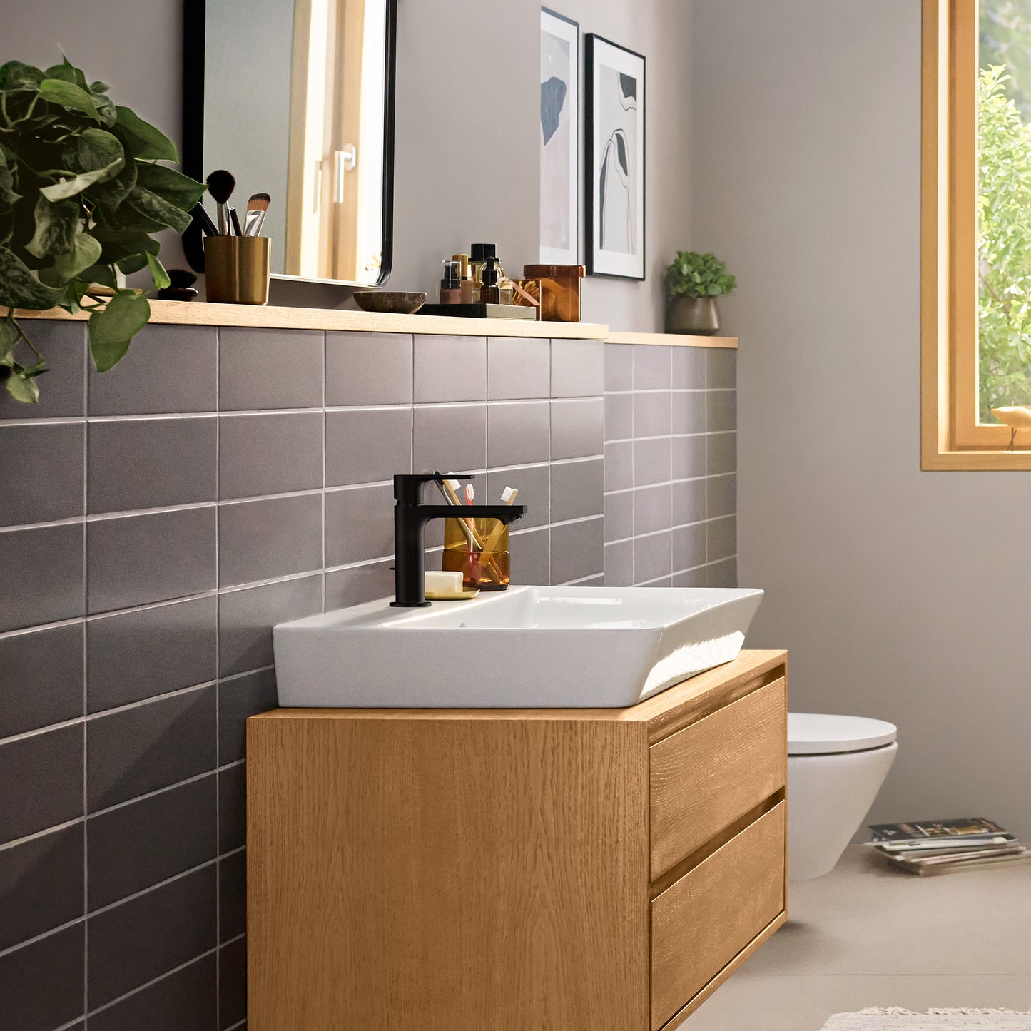 HANSGROHE 72557671 Rebris E Single-Hole Faucet 110 with Pop-Up Drain, 1.2 GPM - Matte Black