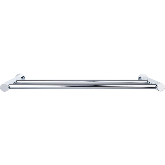 TOP KNOBS HOP7PC TOP BATH (R) Hopewell Bath Double 19 1/2" Wall Mounted Towel Bar - Polished Chrome