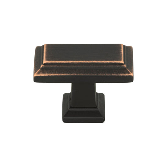 ATLAS 290-VB Sutton Place 1 7/16" Length Rectangle Knob - Venetian Bronze