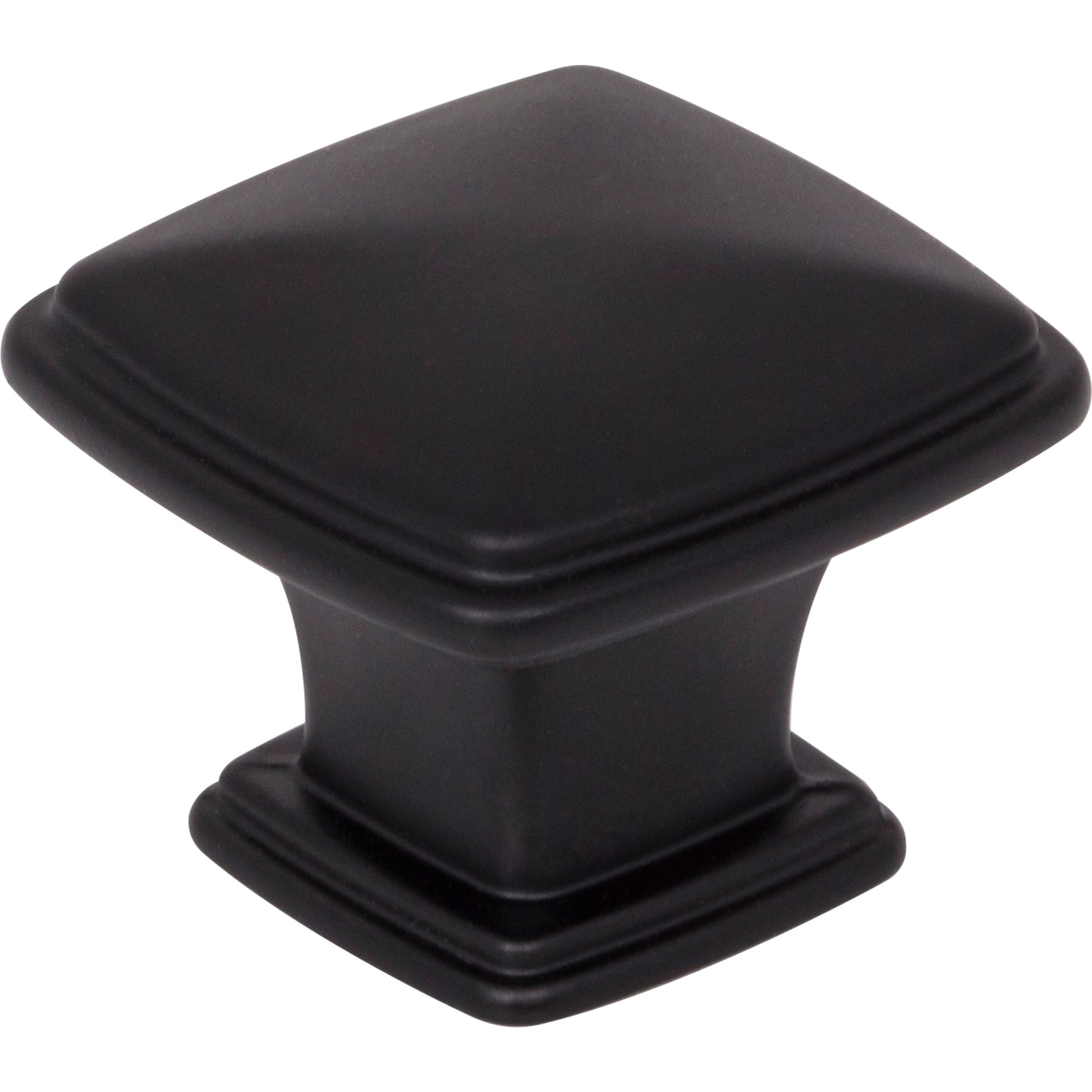 JEFFREY ALEXANDER 1091MB Milan 1 1-1/4" Length Square Knob - Matte Black