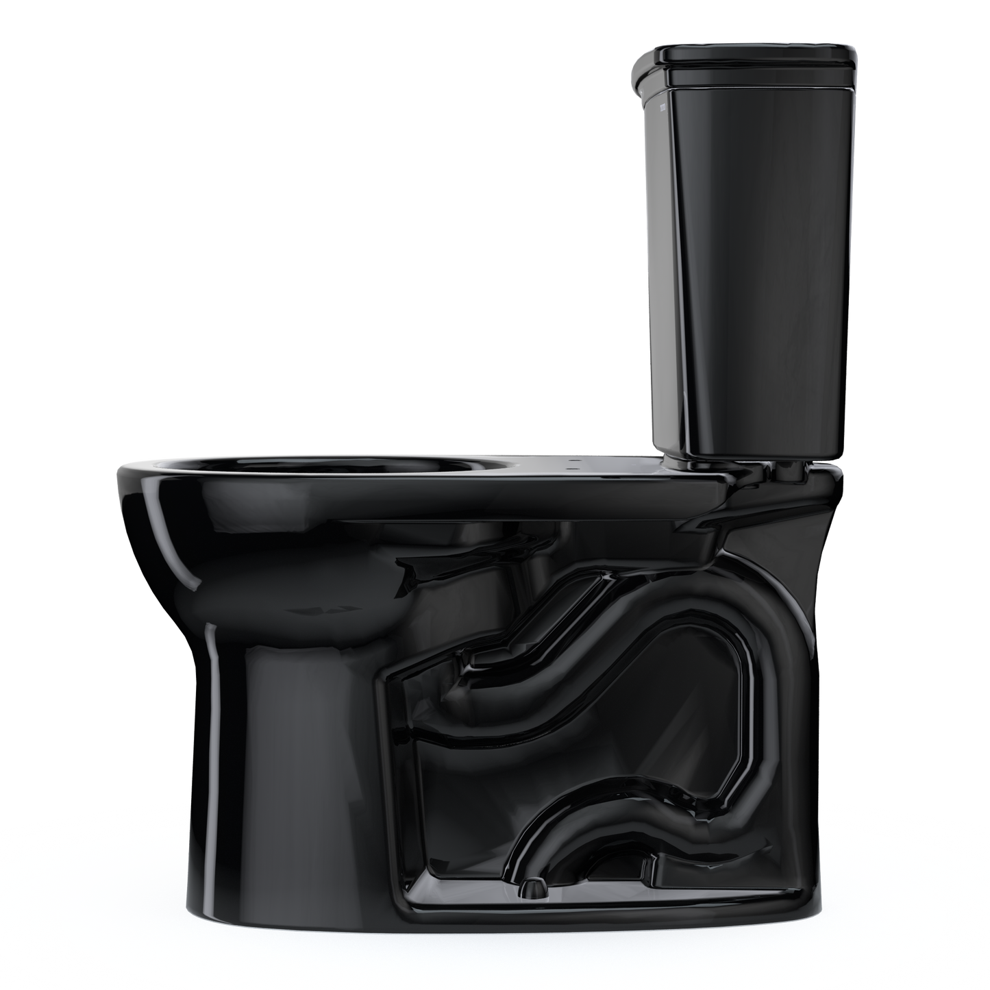 TOTO CST785CEF#51 Drake Transitional Two-Piece Round 1.28 GPF Universal Height TORNADO FLUSH Toilet , Ebony