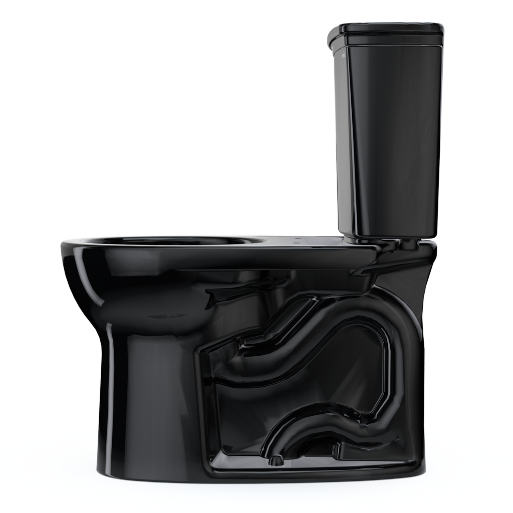 TOTO CST785CEF#51 Drake Transitional Two-Piece Round 1.28 Gpf Universal Height Tornado Flush Toilet - Ebony