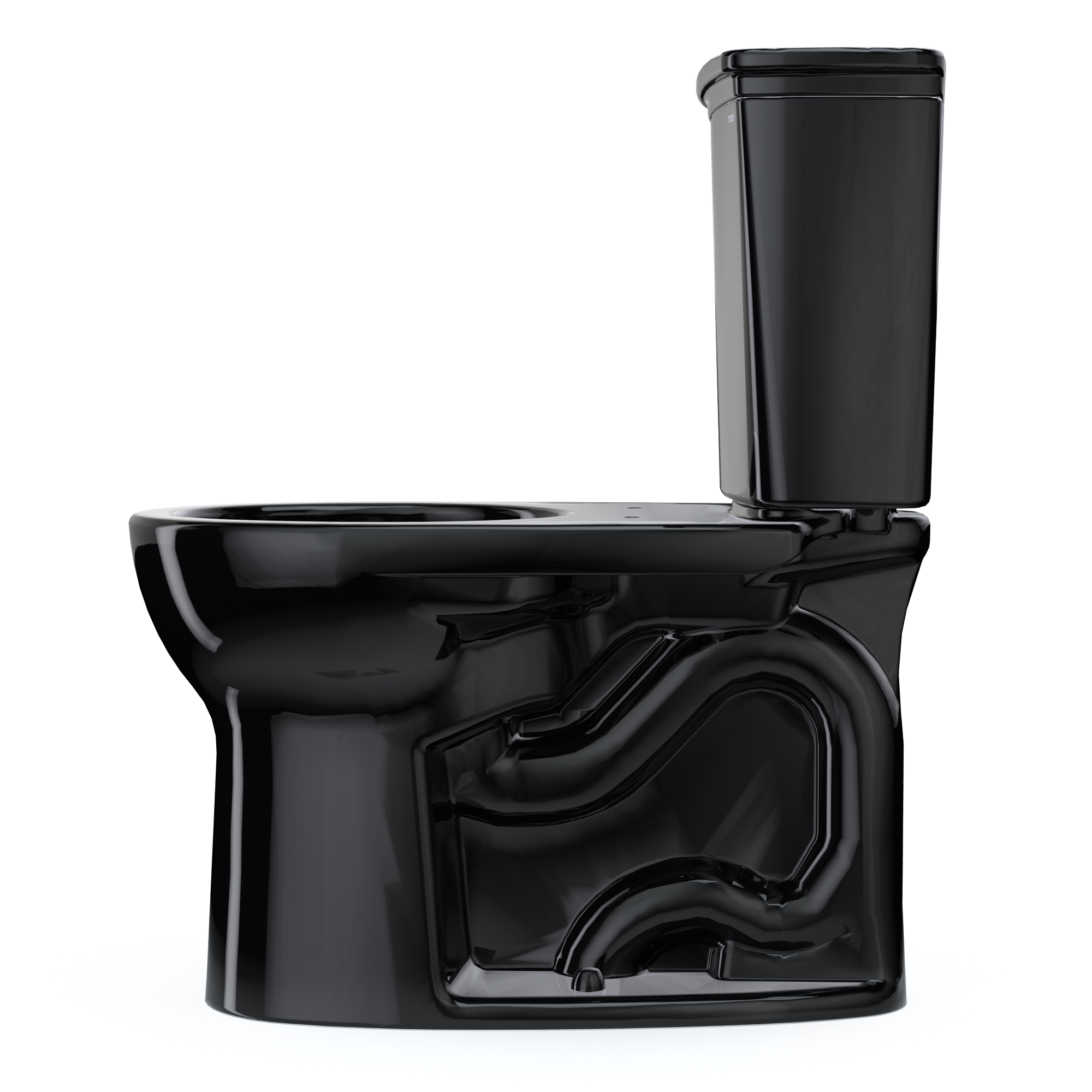 TOTO CST785CEF#51 Drake Transitional Two-Piece Round 1.28 Gpf Universal Height Tornado Flush Toilet - Ebony