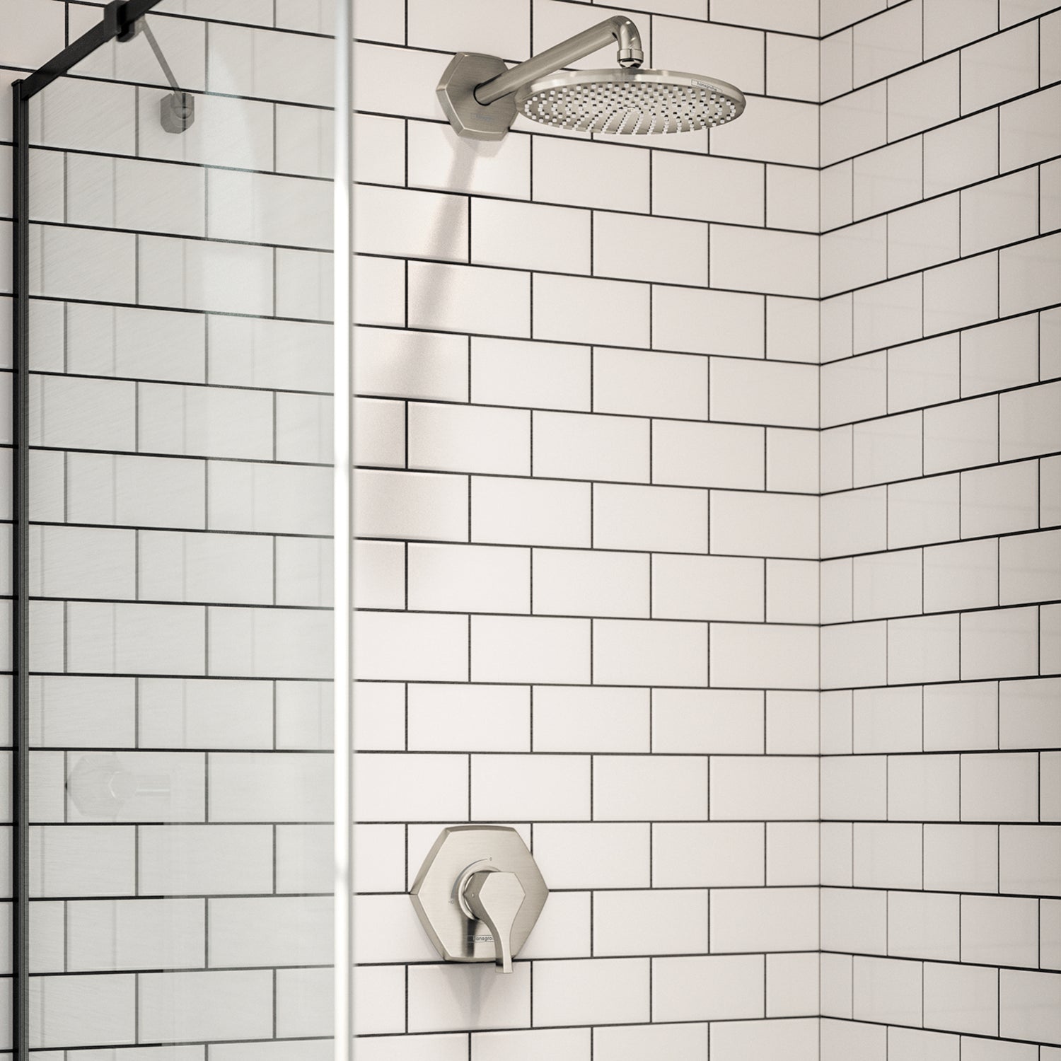 HANSGROHE 04823820 Locarno Showerhead 240 1-Jet, 2.5 GPM - Brushed Nickel