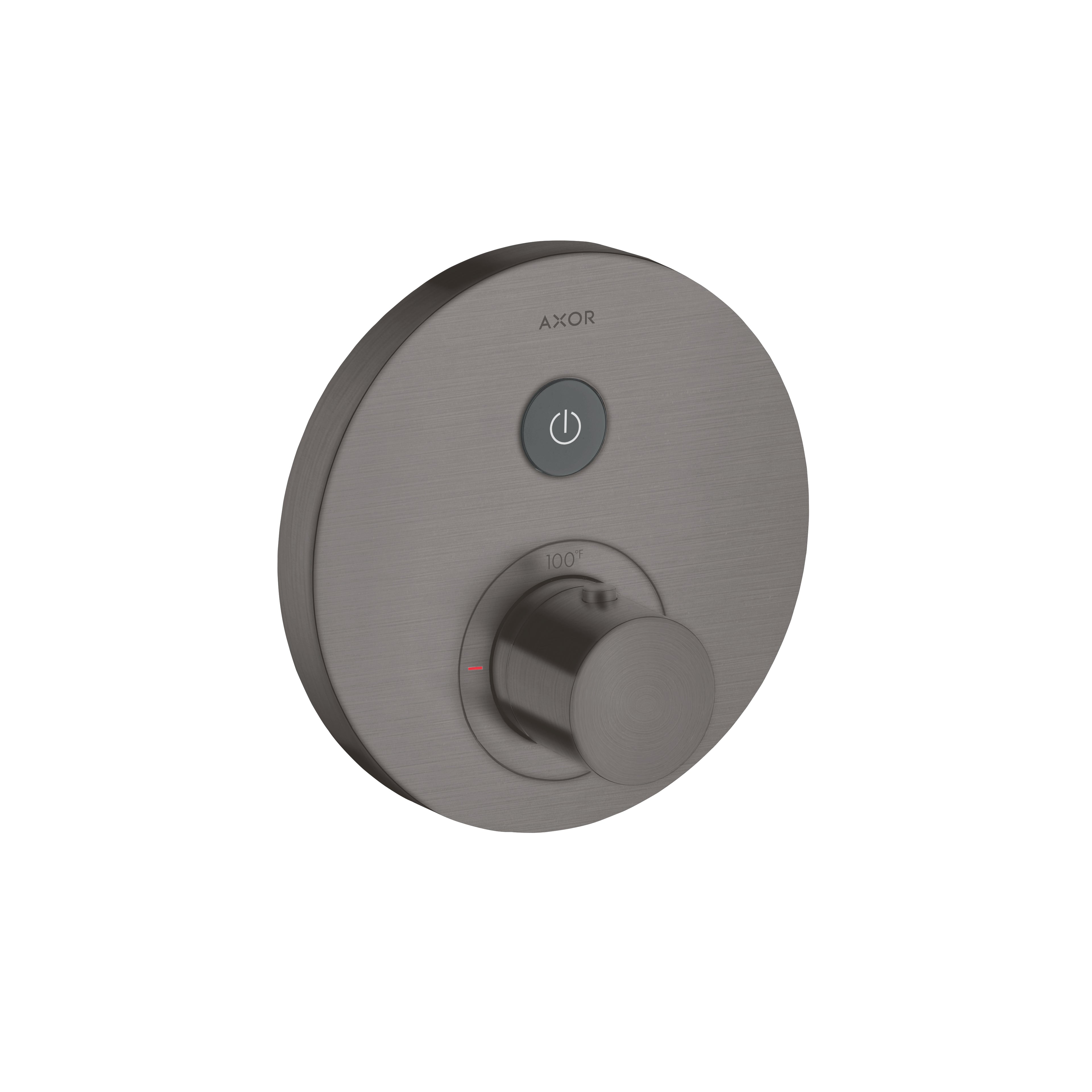 AXOR 36722341 ShowerSelect Thermostatic Trim Round for 1 Function - Brushed Black Chrome