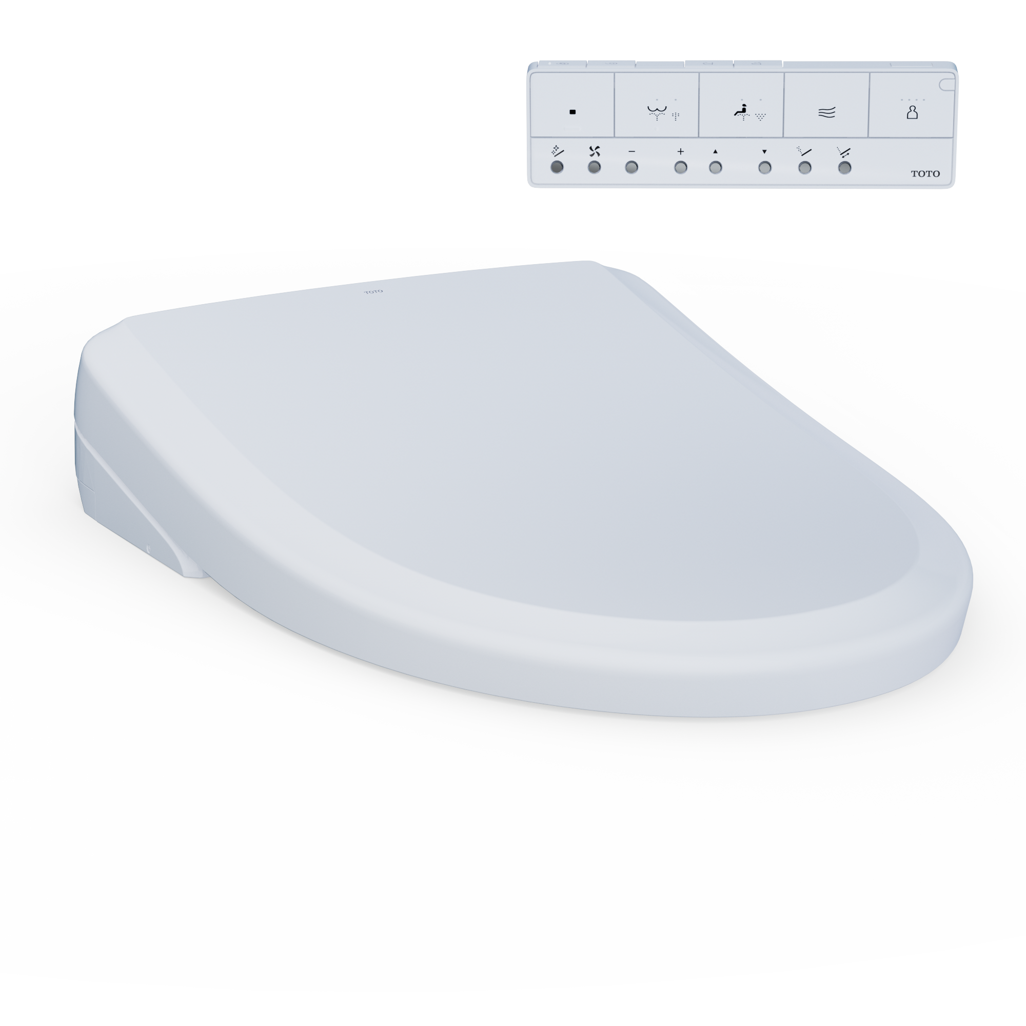 TOTO SW4724AT40#01 Washlet+ S7  Electronic Bidet Toilet Seat With Ewater+ Bowl And Wand Cleaning And Classic Lid - Cotton White