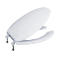 TOTO SC134#01 Elongated Open Front Commerical Toilet Seat With Lid - Cotton White