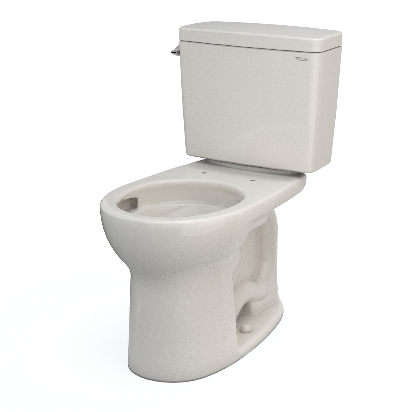 TOTO CST775CEFG#12 Drake Two-Piece Round 1.28 GPF Universal Height TORNADO FLUSH Toilet with CEFIONTECT , Sedona Beige