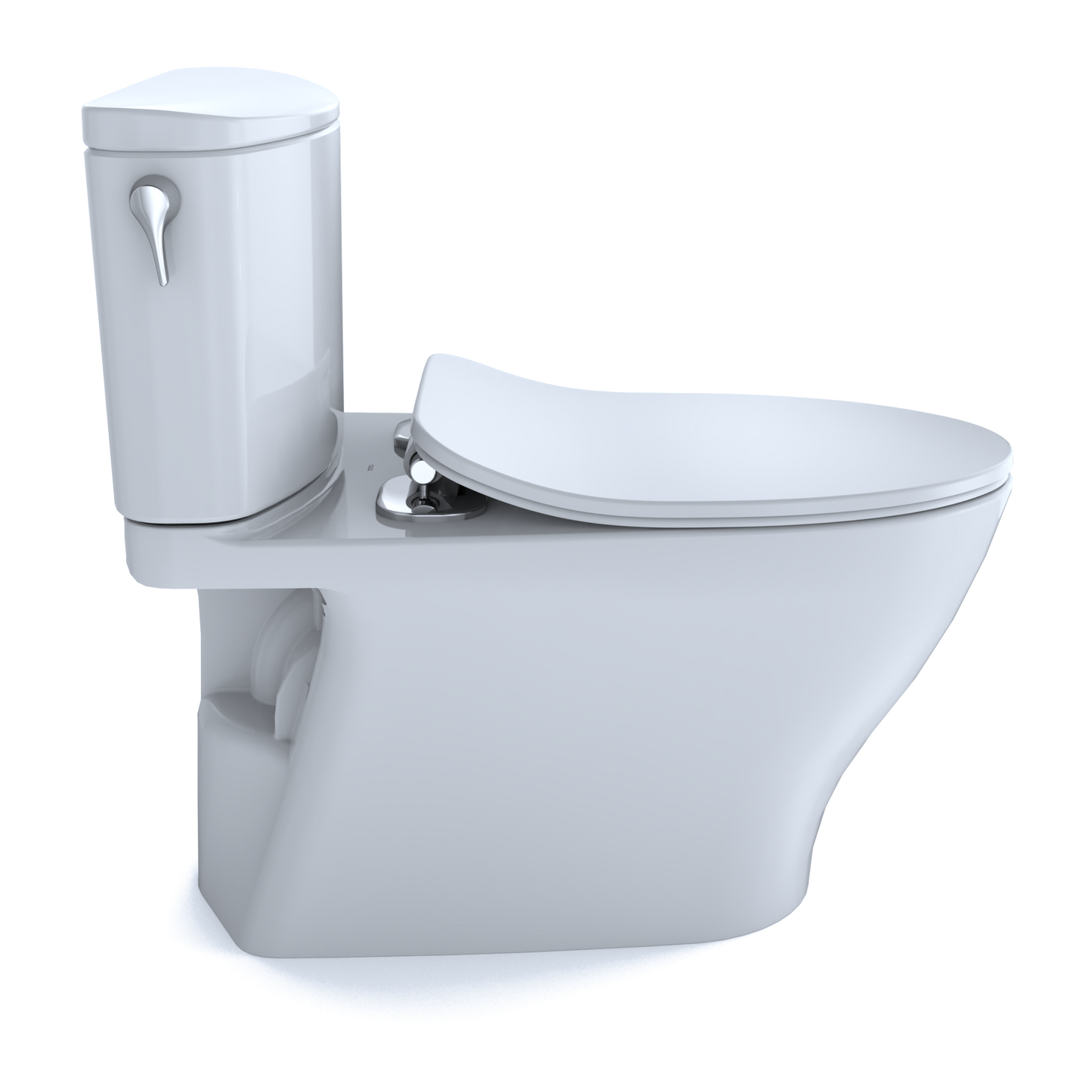 TOTO MS442234CEFG#01 Nexus Two-Piece Elongated 1.28 GPF Universal Height Toilet with CEFIONTECT and SS234 SoftClose Seat , Cotton White