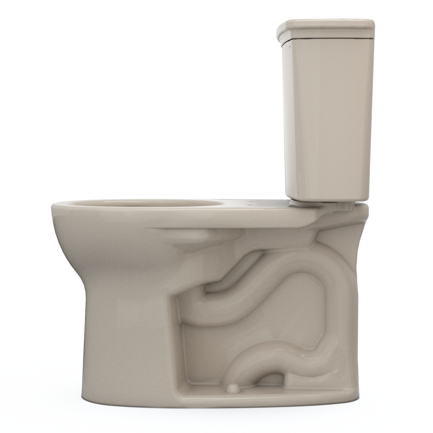 TOTO CST785CEFG#03 Drake Transitional Two-Piece Round 1.28 GPF Universal Height TORNADO FLUSH Toilet with CEFIONTECT , Bone