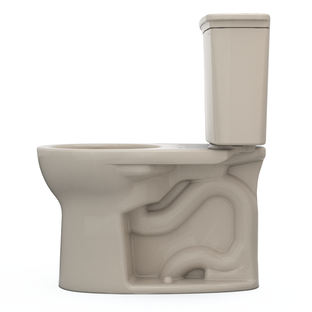 TOTO CST785CEFG#03 Drake Transitional Two-Piece Round 1.28 Gpf Universal Height Tornado Flush Toilet With Cefiontect - Bone