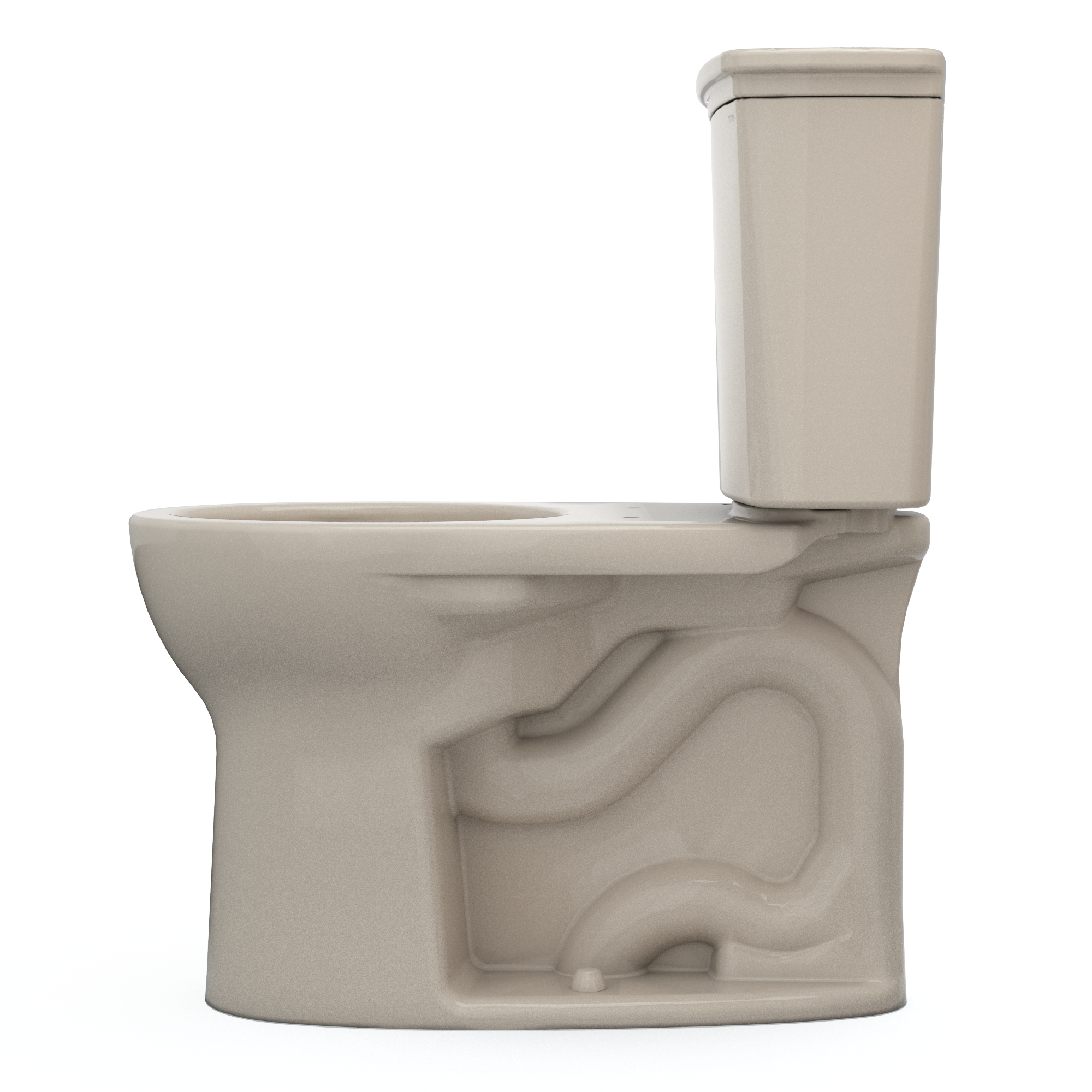 TOTO CST785CEFG#03 Drake Transitional Two-Piece Round 1.28 Gpf Universal Height Tornado Flush Toilet With Cefiontect - Bone