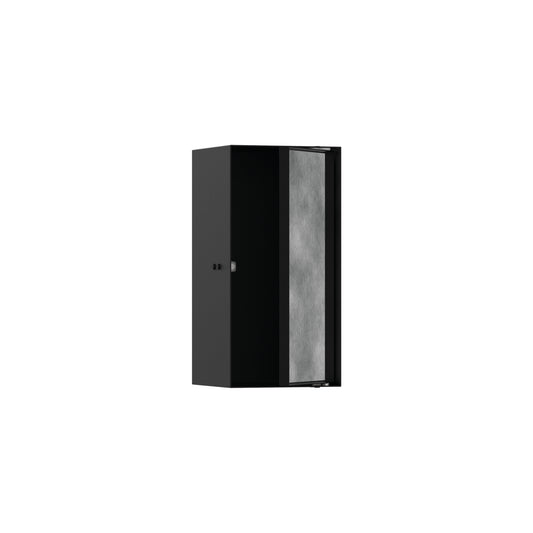 HANSGROHE 56088670 XtraStoris Rock Wall Niche with Tileable Door 12"x 6"x 5.5" - Matte Black